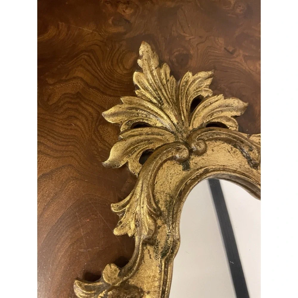 Vtg‎ Italian Florentine Wall Mirror Gilt Baroque Ornate 13.5